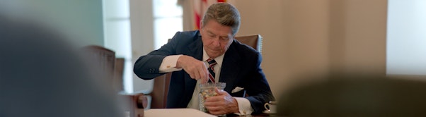 Reagan eating candy